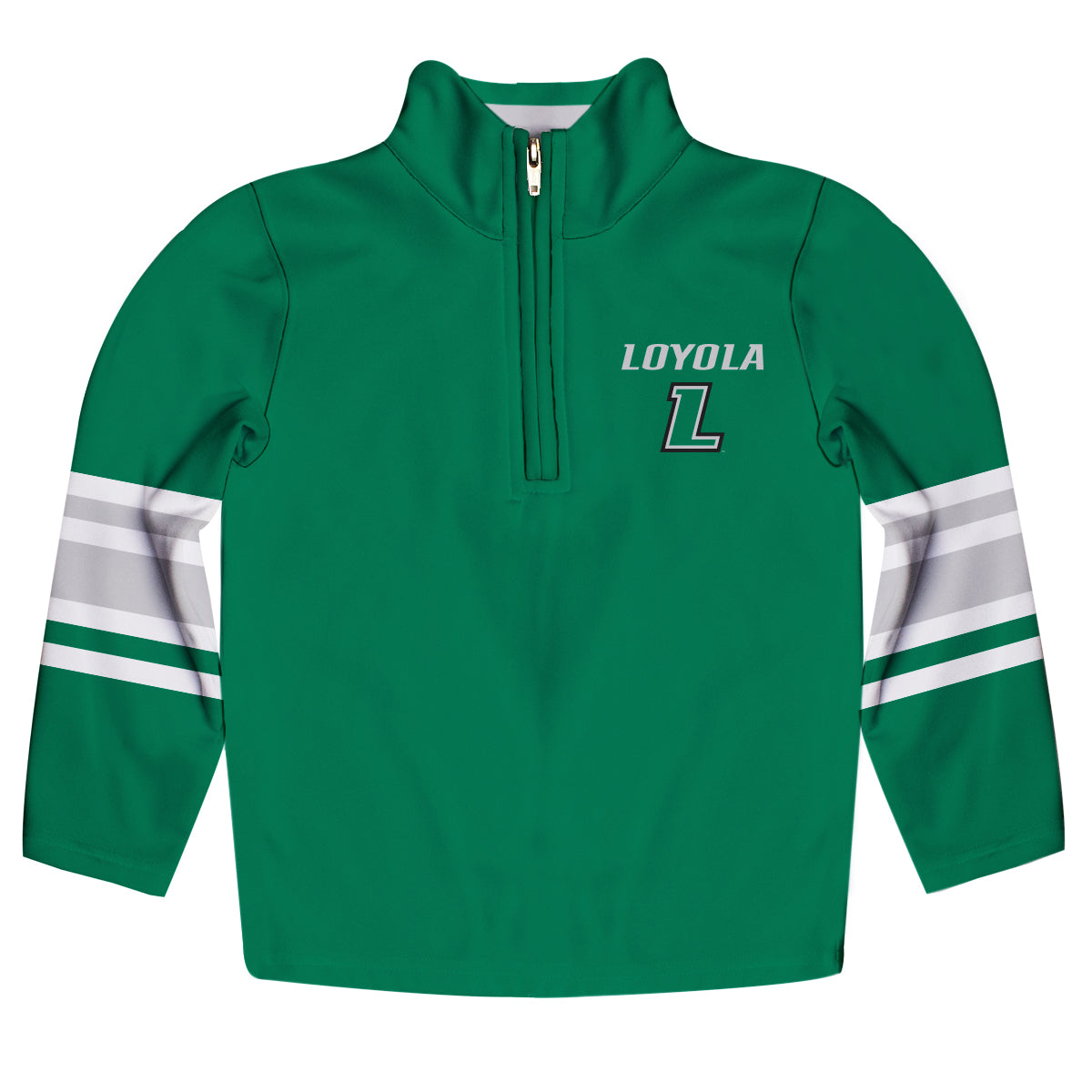 Loyola Maryland Greyhounds Game Day Green Quarter Zip Pullover for Infants Toddlers by Vive La Fete
