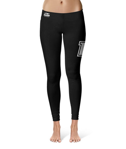 Loyola Maryland Greyhounds Vive La Fete Collegiate Large Logo on Thigh Women Black Yoga Leggings 2.5 Waist Tights