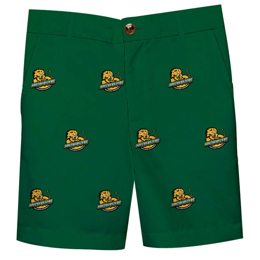 Southeastern Louisiana Lions Boys Game Day Green Structured Shorts