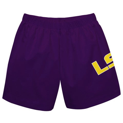 LSU Solid Purple Boys Pull On Shorts