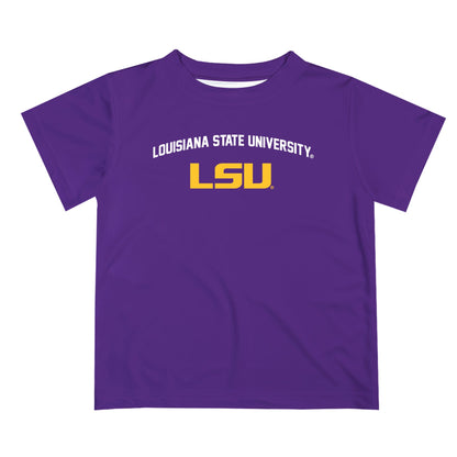 LSU Tigers Vive La Fete Boys Game Day V2 Purple Short Sleeve Tee Shirt