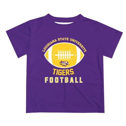 LSU Tigers Vive La Fete Football V2 Purple Short Sleeve Tee Shirt