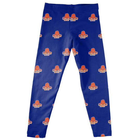 Lincoln University Lions LU Girls Game Day Classic Play Blue Leggings Tights
