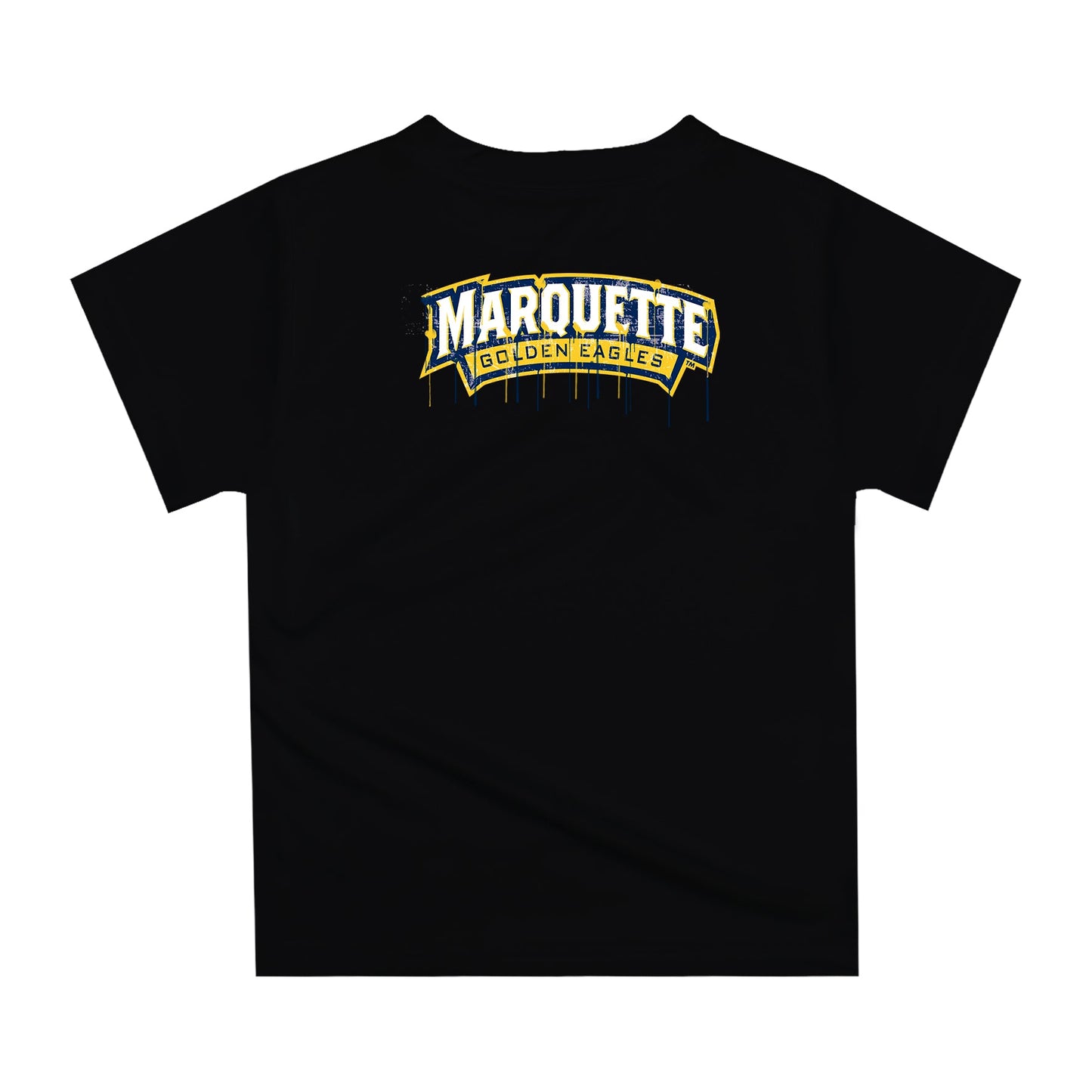 Marquette Golden Eagles Original Dripping Football Helmet Black T-Shirt by Vive La Fete