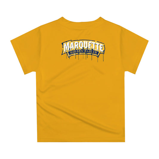 Mouseover Image, Marquette Golden Eagles Original Dripping Football Helmet Gold T-Shirt by Vive La Fete