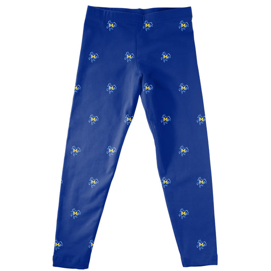 McNeese State Cowboys Girls Game Day Classic Play Blue Leggings Tights