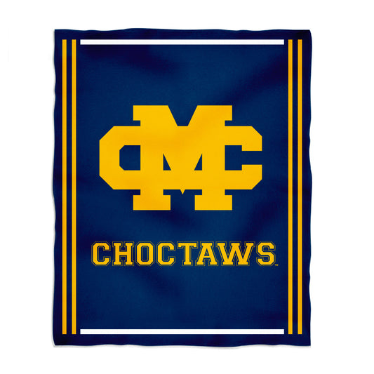 Mississippi College Choctaws Kids Game Day Blue Plush Soft Minky Blanket 36 x 48 Mascot