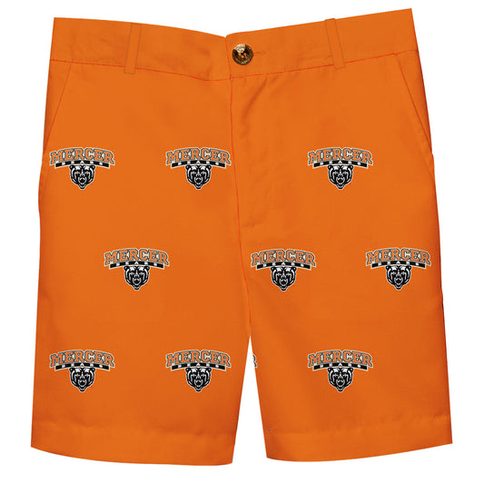 Mercer Bears MU Boys Game Day Orange Structured Shorts