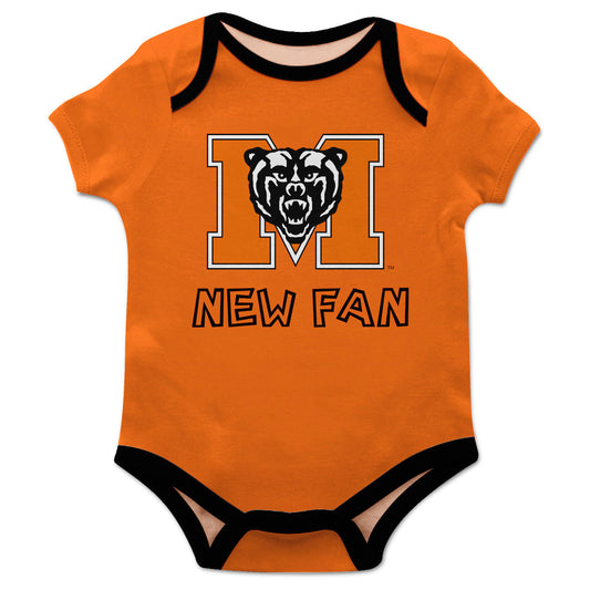Mercer University Bears MU Infant Game Day Orange Short Sleeve One Piece Jumpsuit by Vive La Fete