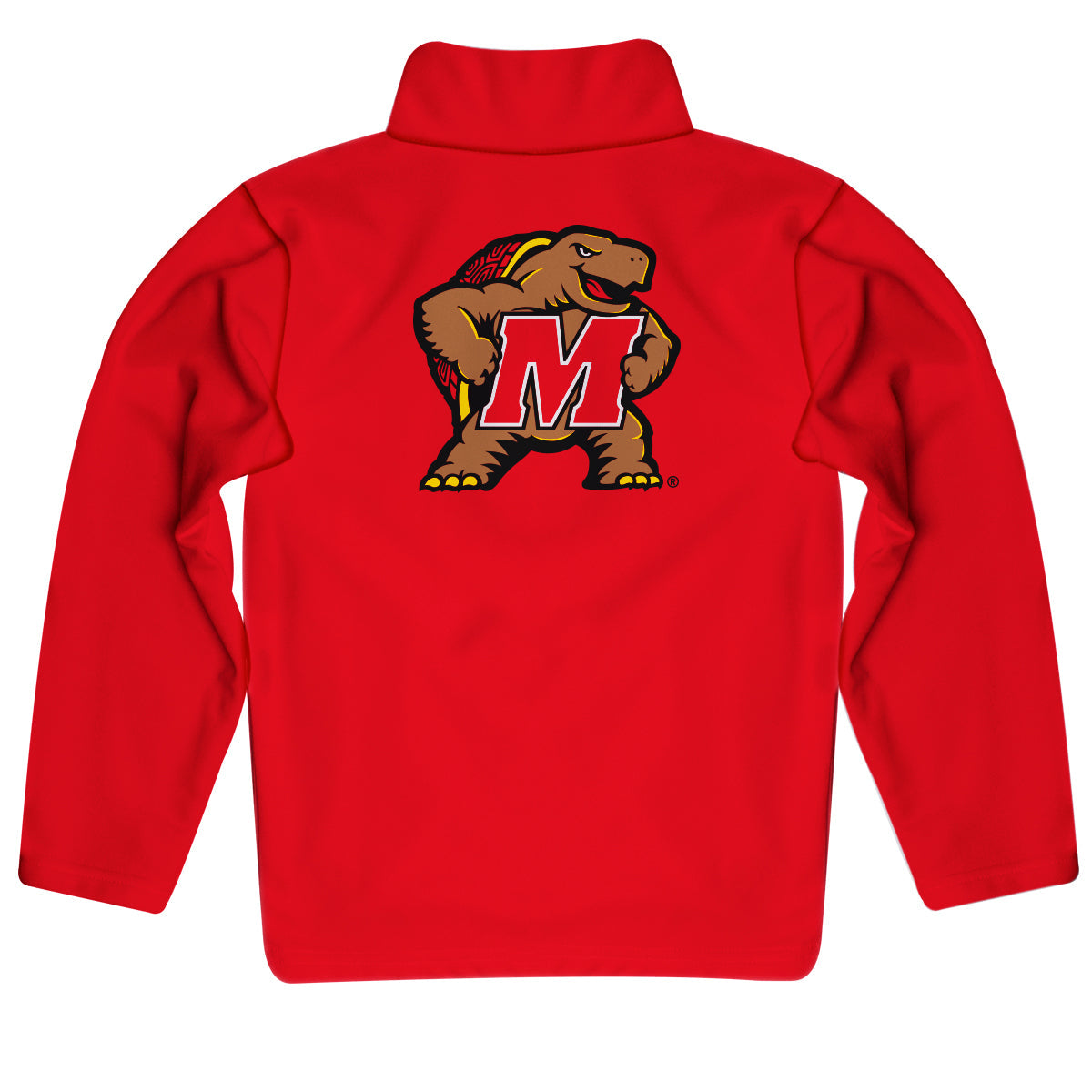 Maryland Terrapins Game Day Solid Red Quarter Zip Pullover for Infants Toddlers by Vive La Fete