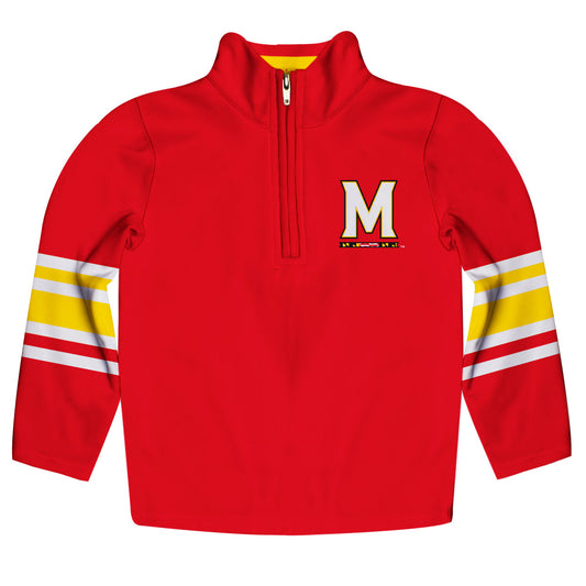 Maryland Terrapins Game Day Red Quarter Zip Pullover for Infants Toddlers by Vive La Fete