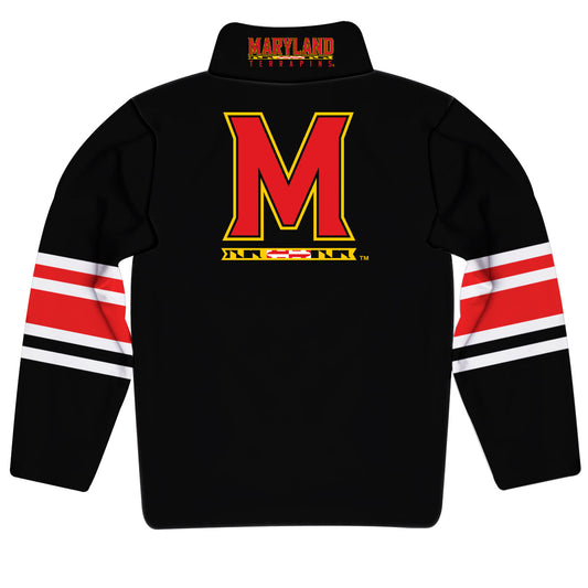 Mouseover Image, Maryland Terrapins Game Day Black Quarter Zip Pullover for Infants Toddlers by Vive La Fete