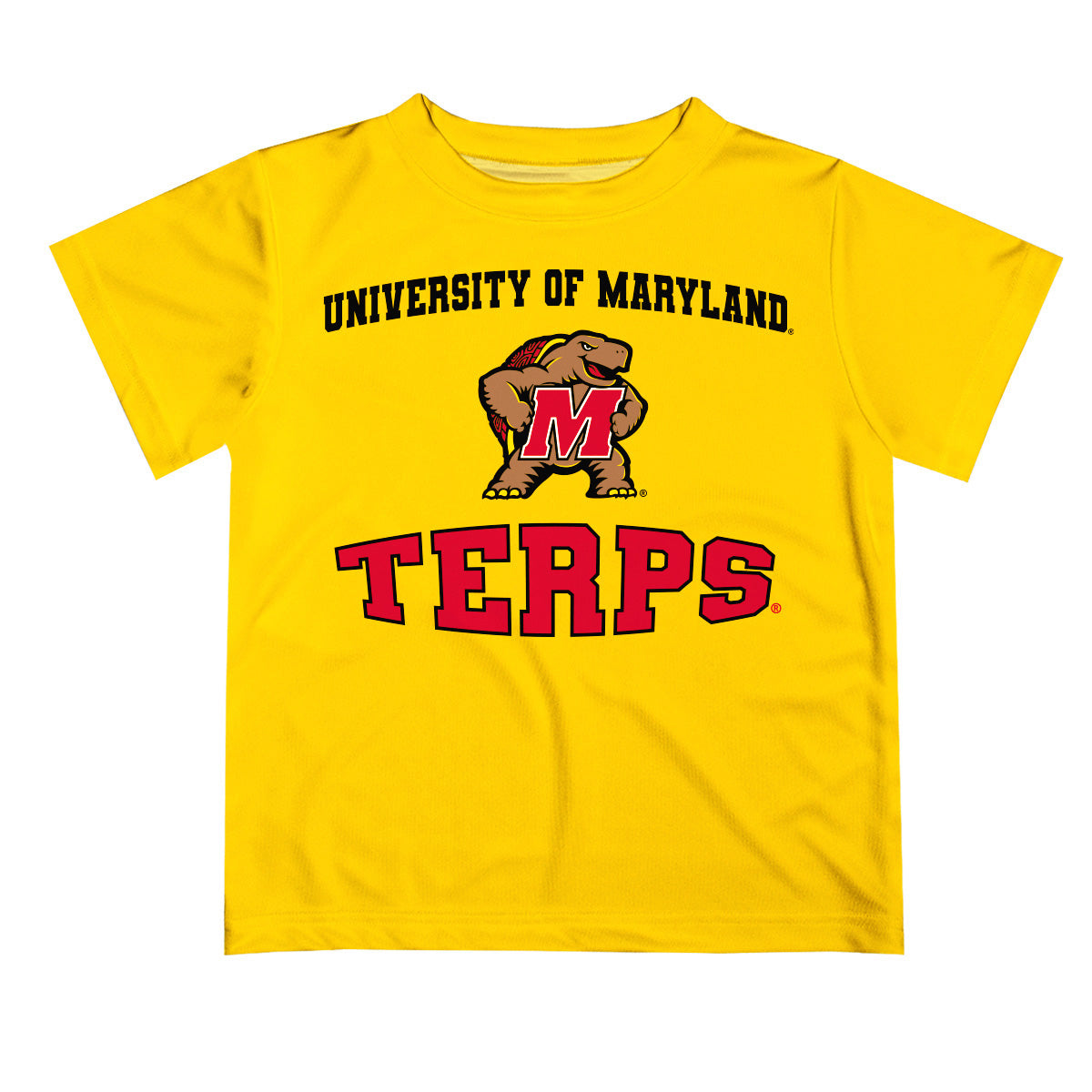 Maryland Terrapins Vive La Fete Boys Game Day V3 Yellow Short Sleeve Tee Shirt
