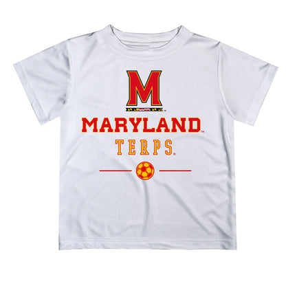 University of Maryland Terrapins Vive La Fete Soccer V1 White Short Sleeve Tee Shirt