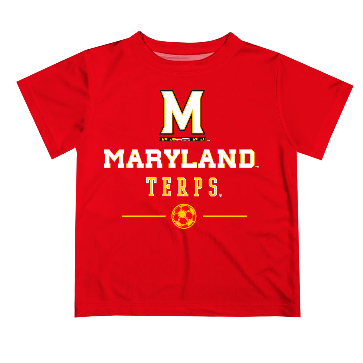 University of Maryland Terrapins Vive La Fete Soccer V1 Red Short Sleeve Tee Shirt