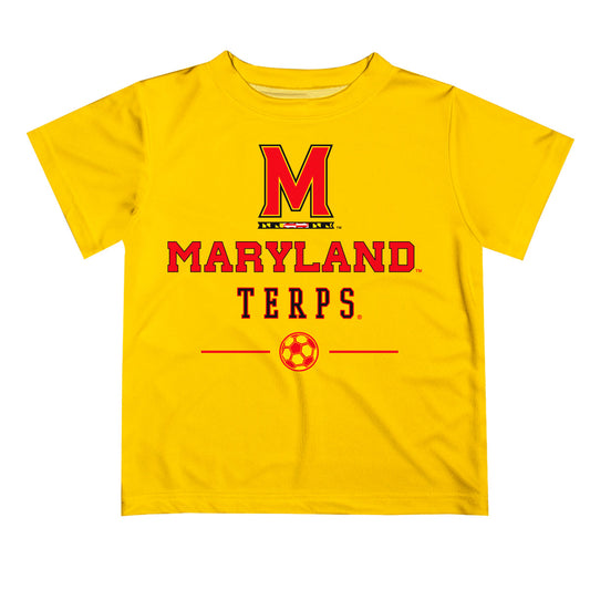 University of Maryland Terrapins Vive La Fete Soccer V1 Gold Short Sleeve Tee Shirt