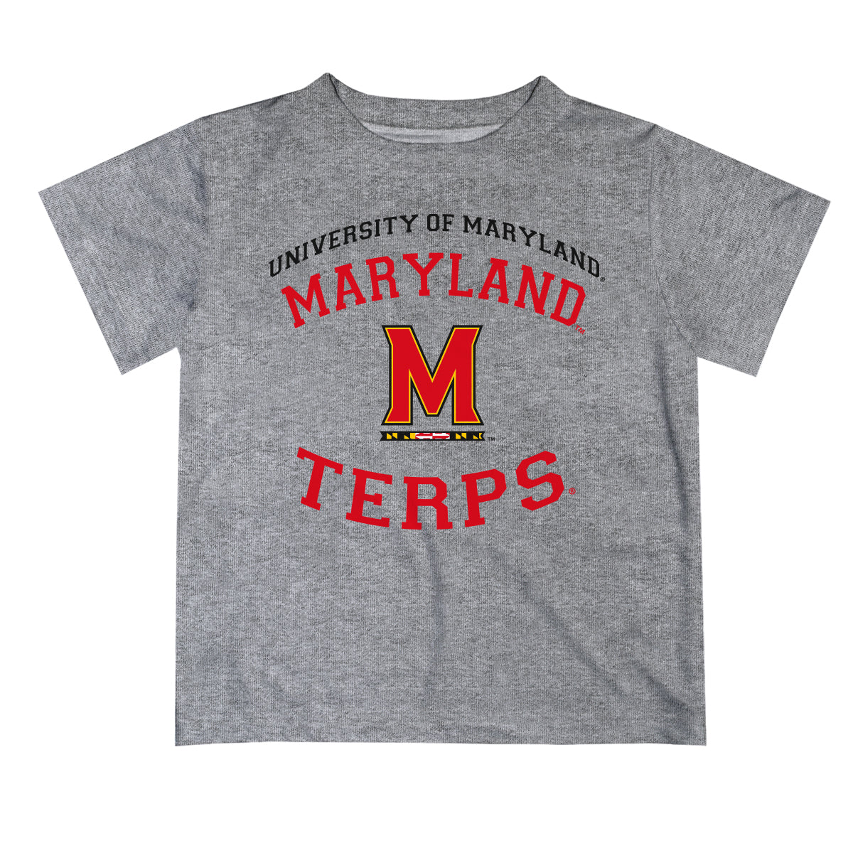 University of Maryland Terrapins Vive La Fete Boys Game Day V1 Gray Short Sleeve Tee Shirt