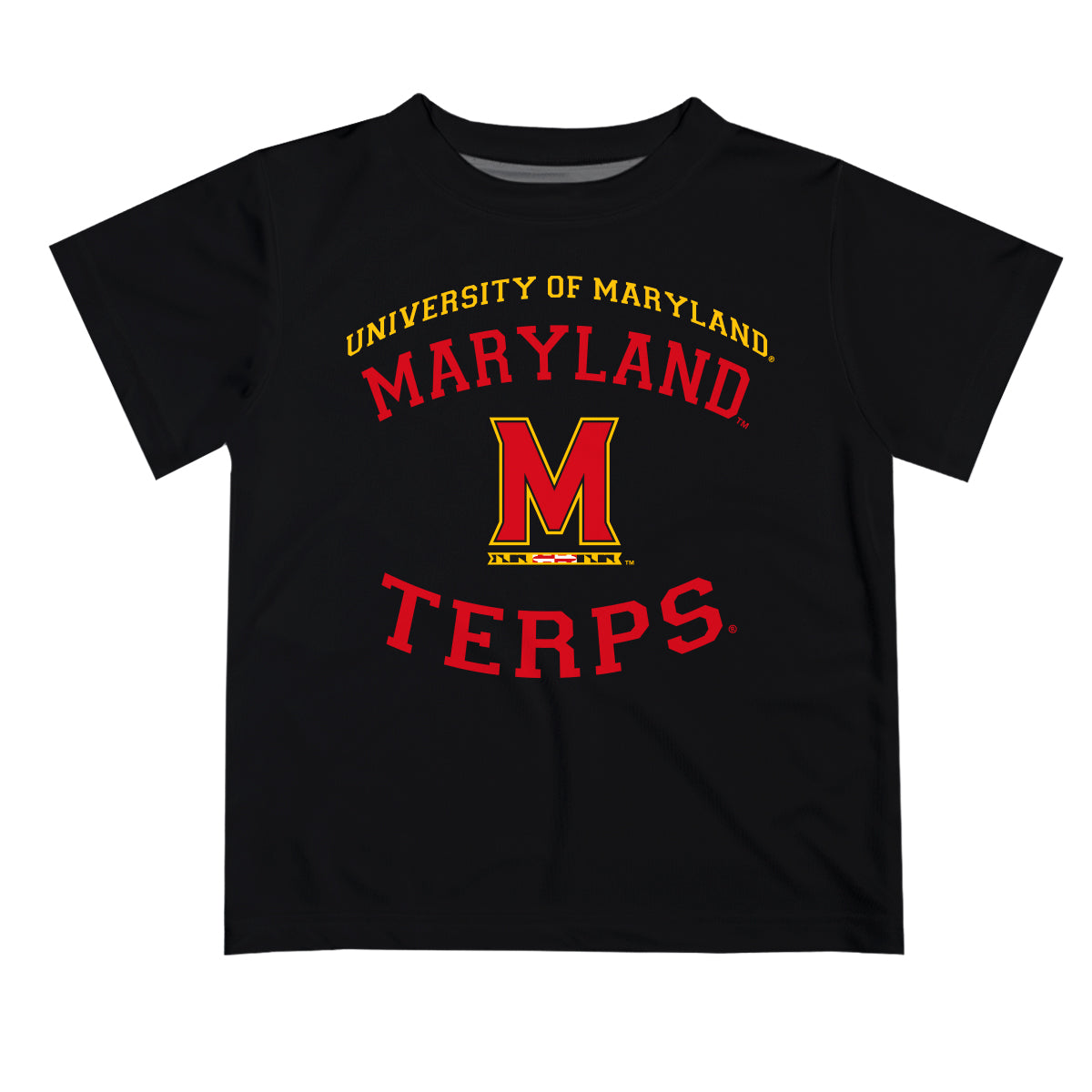 University of Maryland Terrapins Vive La Fete Boys Game Day V1 Black Short Sleeve Tee Shirt