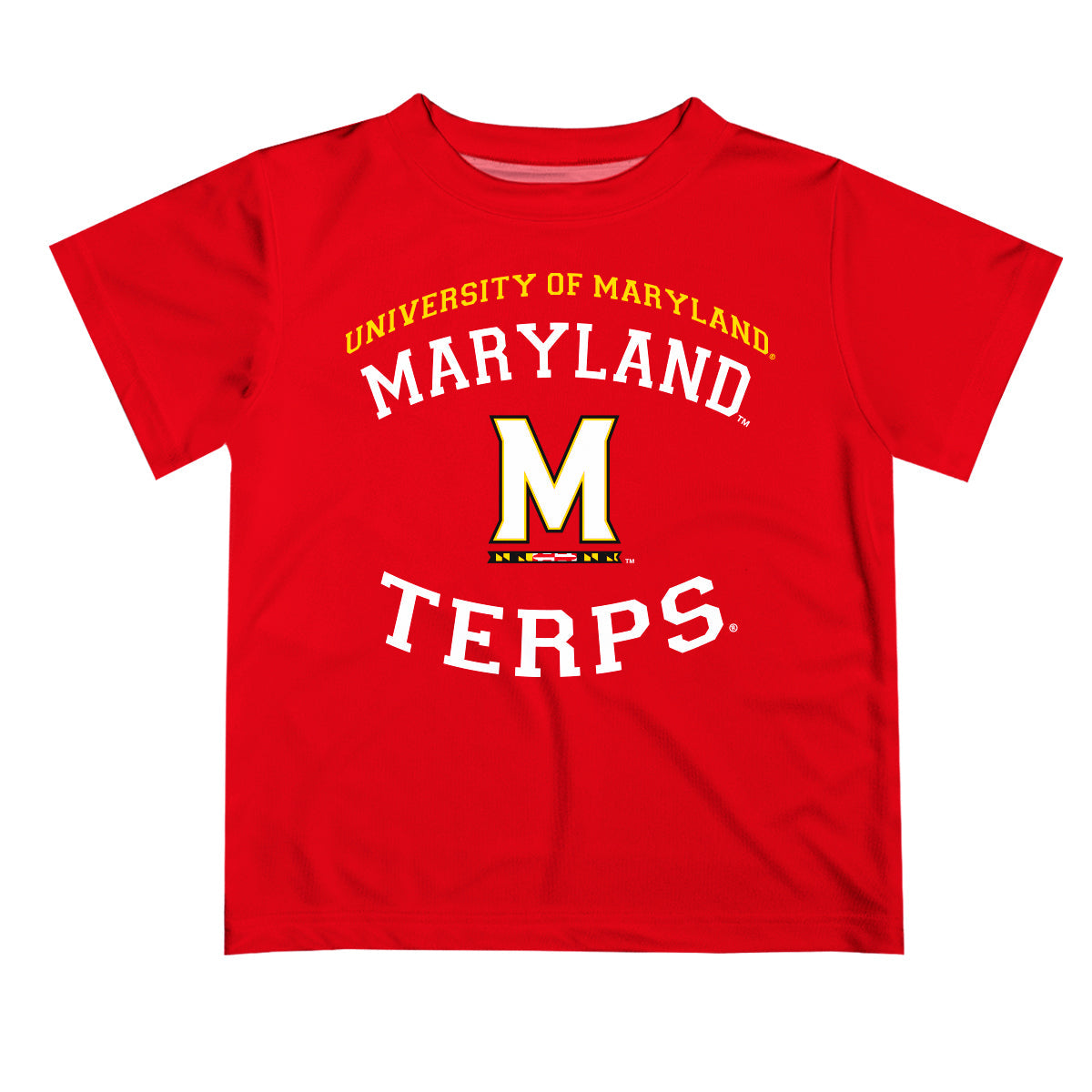 University of Maryland Terrapins Vive La Fete Boys Game Day V1 Red Short Sleeve Tee Shirt