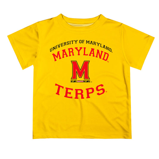 University of Maryland Terrapins Vive La Fete Boys Game Day V1 Yellow Short Sleeve Tee Shirt