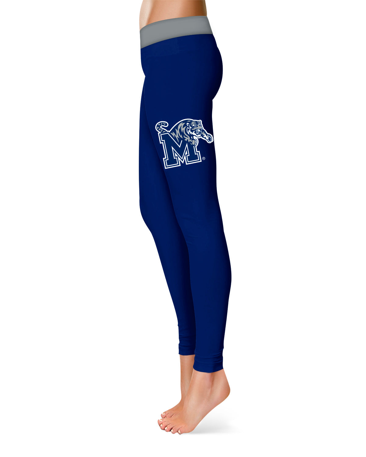 Memphis Tigers Gold Waist Blue Leggins