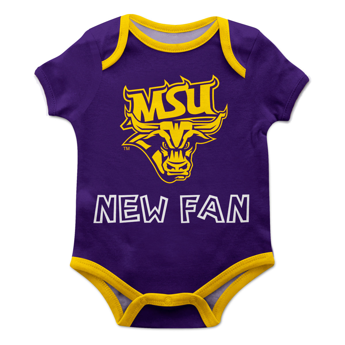 MSU Mavericks Infant Game Day Purple Short Sleeve One Piece Jumpsuit by Vive La Fete