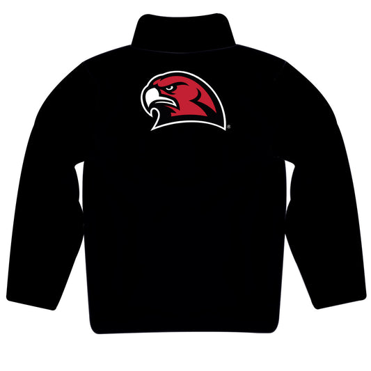 Mouseover Image, Miami Ohio RedHawks Game Day Solid Black Quarter Zip Pullover for Infants Toddlers by Vive La Fete