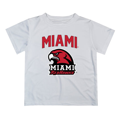 Miami Ohio RedHawks Vive La Fete Boys Game Day V2 White Short Sleeve Tee Shirt