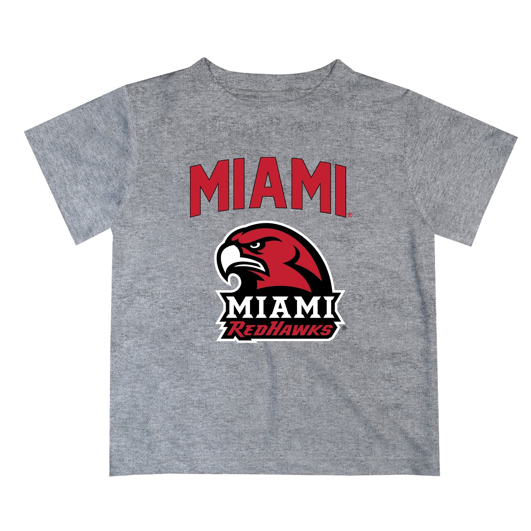 Miami Ohio RedHawks Vive La Fete Boys Game Day V2 Gray Short Sleeve Tee Shirt