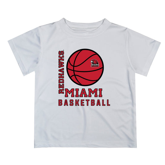 Mouseover Image, Miami Ohio RedHawks Vive La Fete Basketball V1 Red Short Sleeve Tee Shirt
