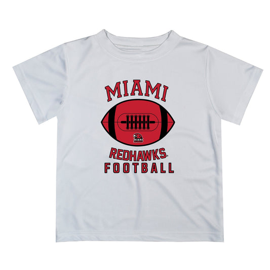 Mouseover Image, Miami Ohio RedHawks Vive La Fete Football V2 Gray Short Sleeve Tee Shirt