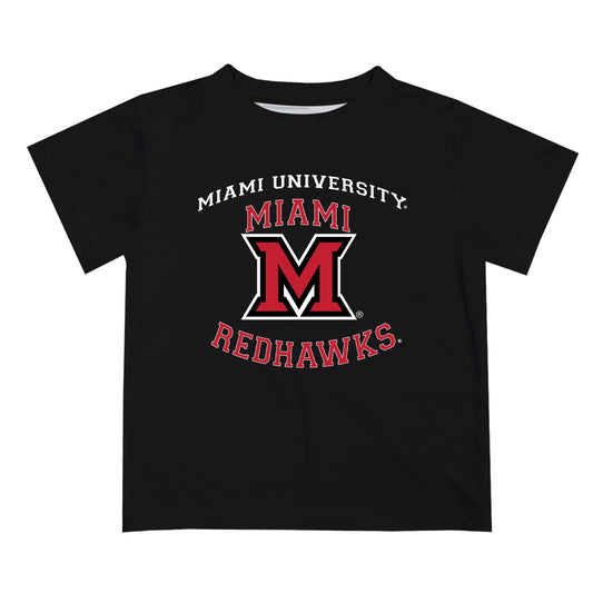 Miami Ohio RedHawks Vive La Fete Boys Game Day V1 Black Short Sleeve Tee Shirt