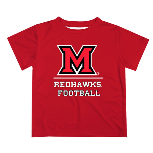 Miami Ohio RedHawks Vive La Fete Football V1 Red Short Sleeve Tee Shirt