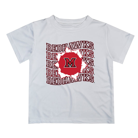 Mouseover Image, Miami Ohio RedHawks Vive La Fete  Gray Art V1 Short Sleeve Tee Shirt