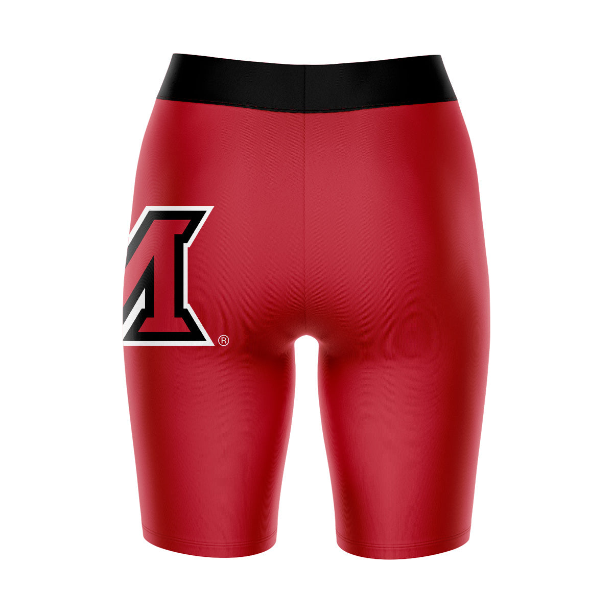 Miami Ohio RedHawks Vive La Fete Game Day Logo on Thigh and Waistband Red and Black Women Bike Short 9 Inseam