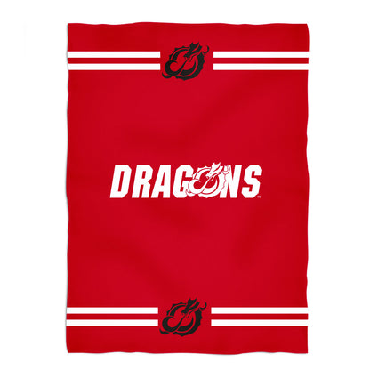 Minnesota State Dragons Game Day Soft Premium Fleece Red Throw Blanket 40 x 58 Logo and Stripes