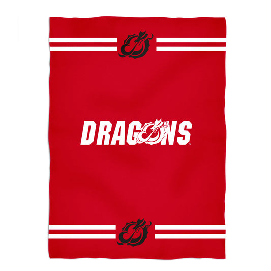 Minnesota State Dragons Game Day Soft Premium Fleece Red Throw Blanket 40 x 58 Logo and Stripes