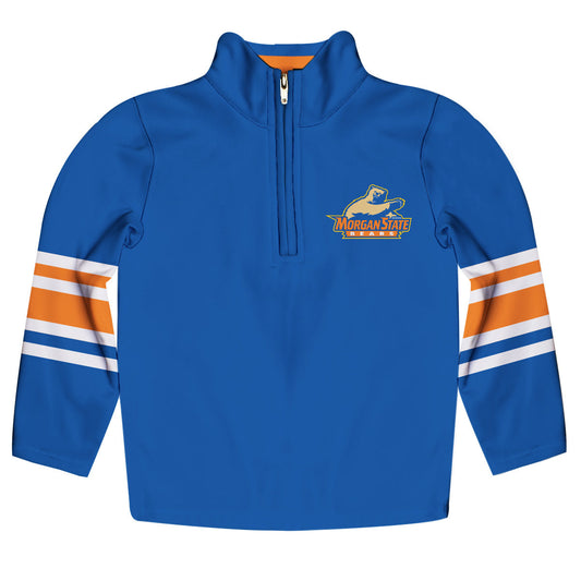 Morgan State Bears Game Day Blue Quarter Zip Pullover for Infants Toddlers by Vive La Fete