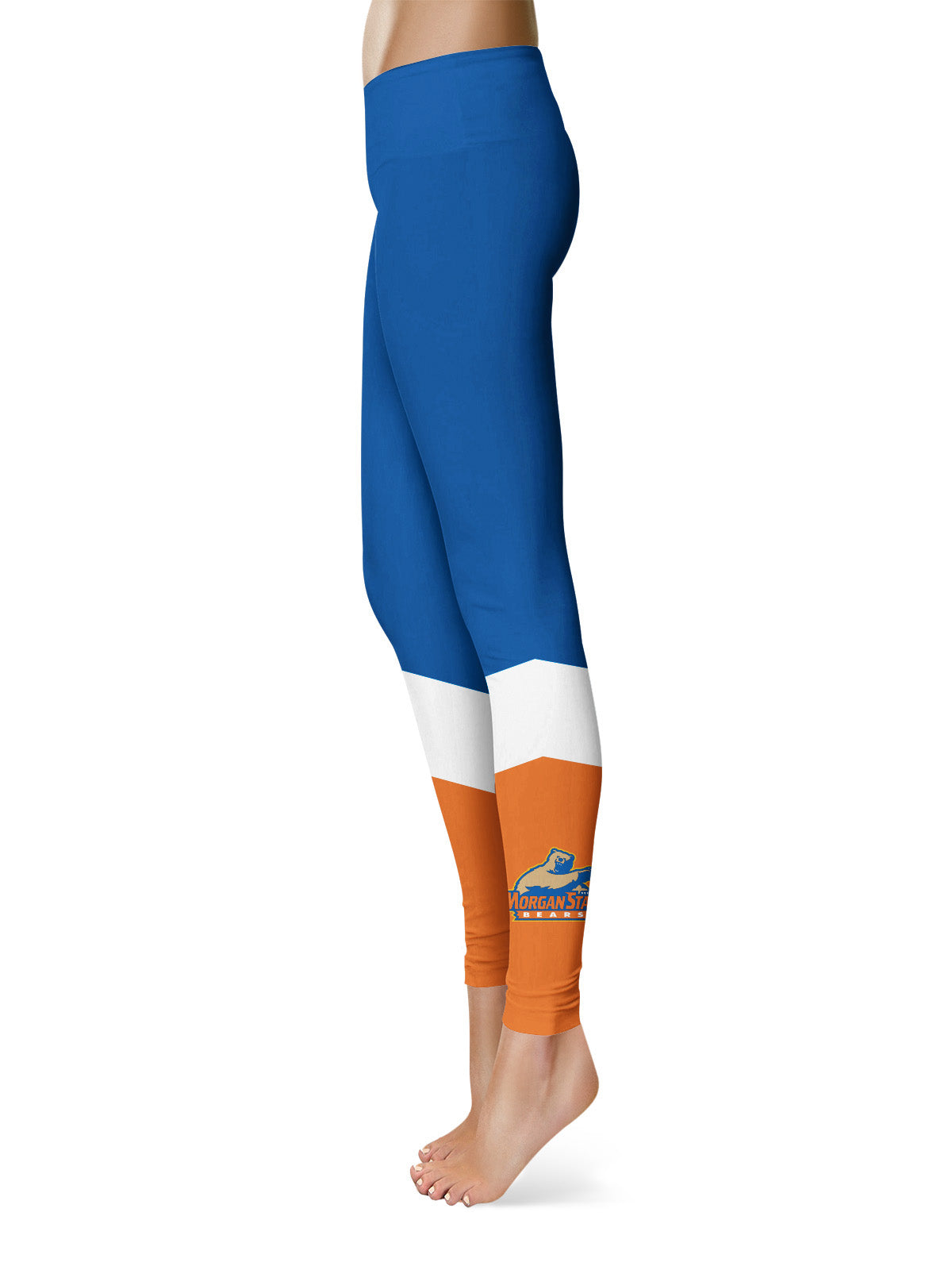 Morgan State Bears Game Day Ankle Color Block Blue Orange Yoga Leggings for  Women by Vive La Fete