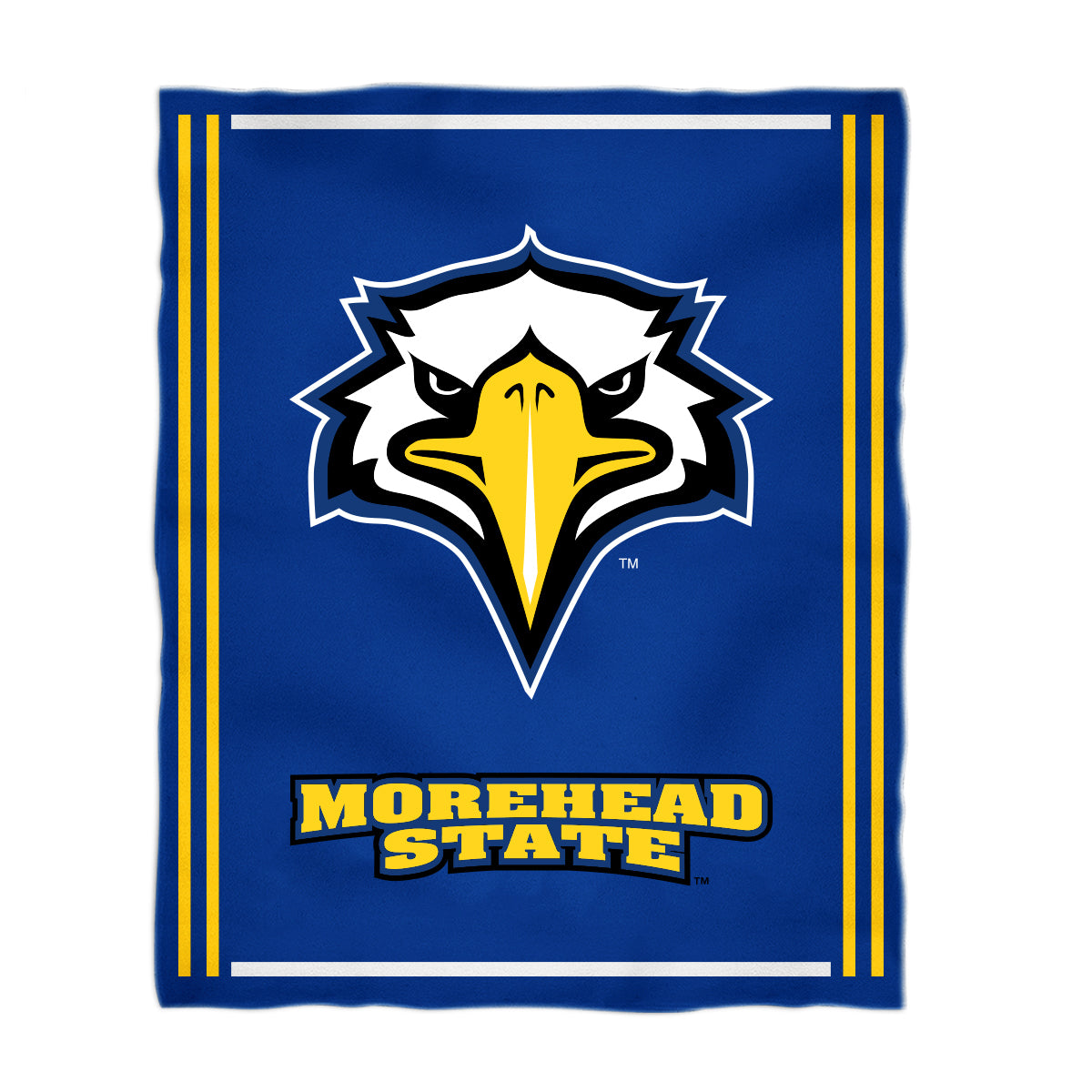 Morehead State Eagles Kids Game Day Blue Plush Soft Minky Blanket 36 x 48 Mascot