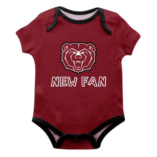 Missouri State Bears Infant Game Day Maroon Short Sleeve One Piece Jumpsuit New Fan Mascot Bodysuit by Vive La Fete