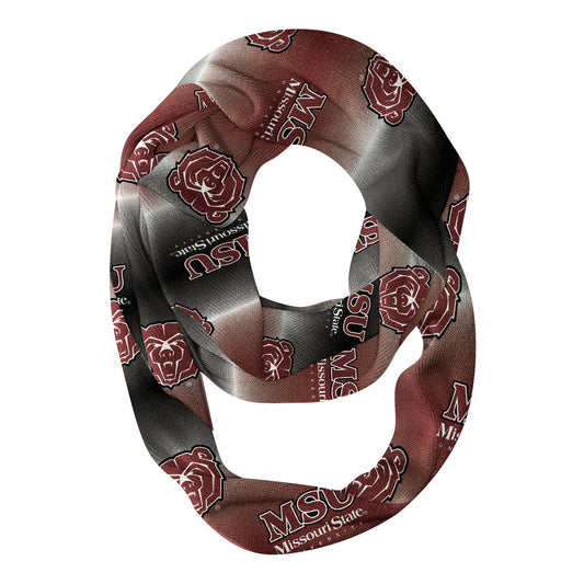 Missouri State Bears Vive La Fete All Over Logo Game Day Collegiate Women Ultra Soft Knit Infinity Scarf