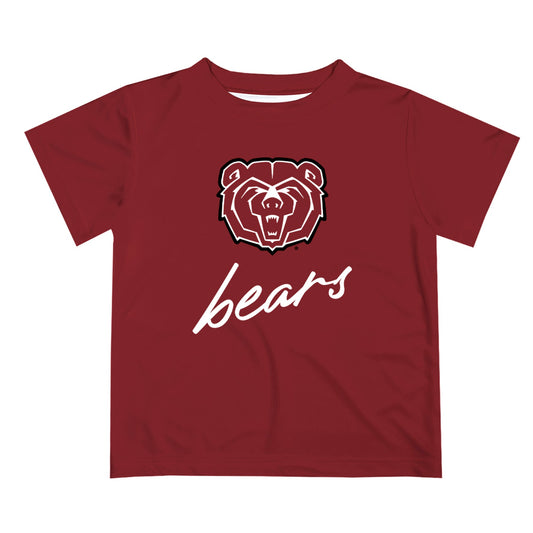 Missouri State Bears Vive La Fete Script V1 Maroon Short Sleeve Tee Shirt
