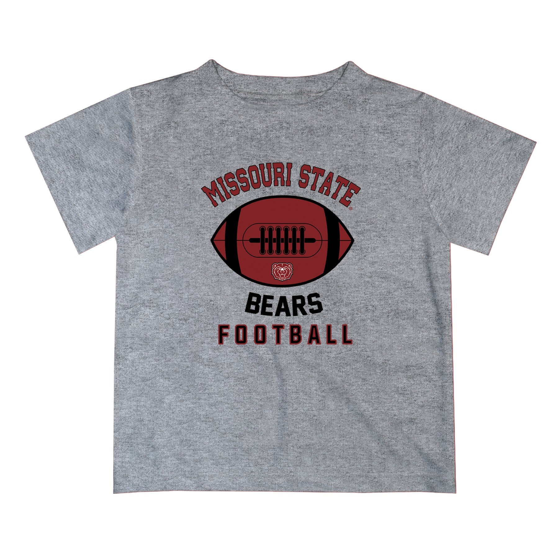 Missouri State Bears Vive La Fete Football V2 Heather Gray Short Sleeve Tee Shirt