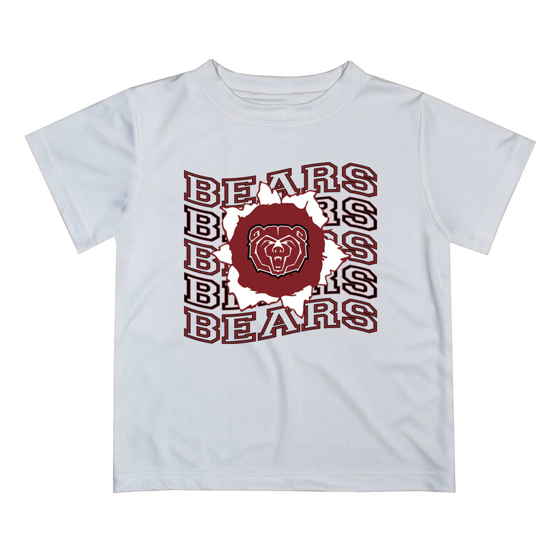 Missouri State Bears Vive La Fete  White Art V1 Short Sleeve Tee Shirt