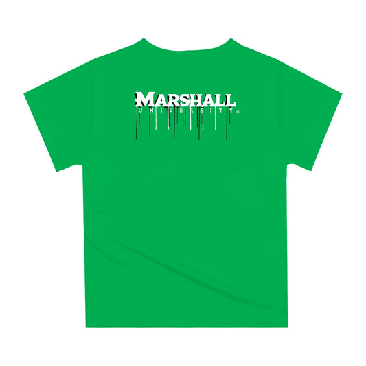 Mouseover Image, Marshall Thundering Herd MU Original Dripping Football Helmet Green T-Shirt by Vive La Fete