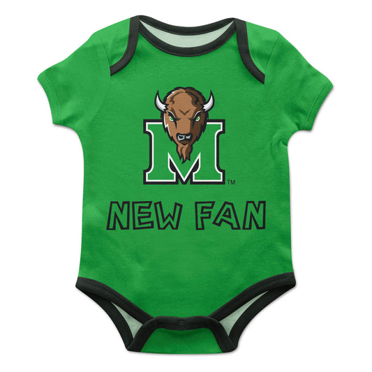 Marshall Thundering Herd MU Infant Game Day Green Short Sleeve One Piece Jumpsuit New Fan Mascot Bodysuit by Vive La Fete