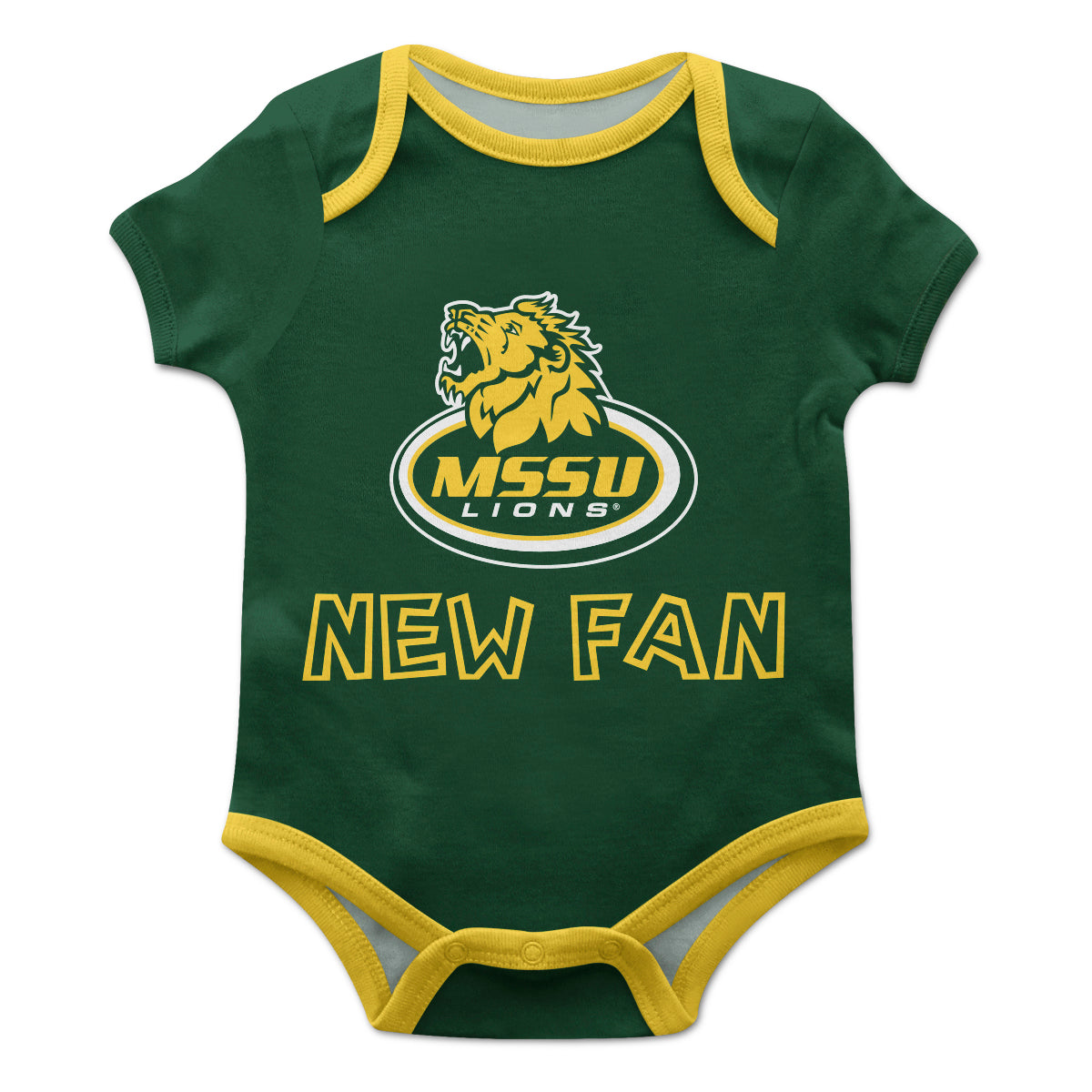 Missouri Southern Lions MSSU Infant Game Day Green Short Sleeve One Piece Jumpsuit by Vive La Fete