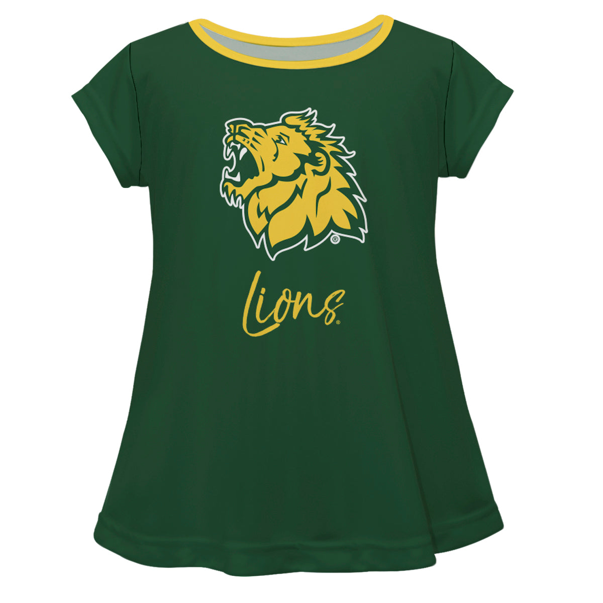 Missouri Southern Lions MSSU Girls Game Day Short Sleeve Green Laurie Top by Vive La Fete