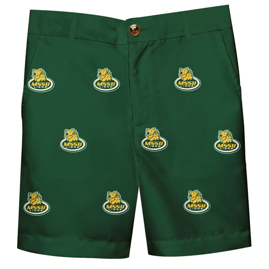 Missouri Southern Lions MSSU Boys Game Day Green Structured Shorts